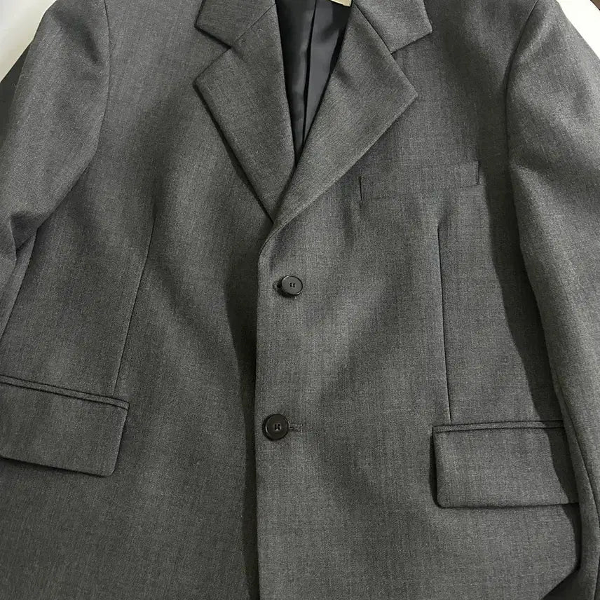 [BUNJANG] InSilence Gray Cropped Blazer S / 인사일런스 그레이 크롭 블레이저 s