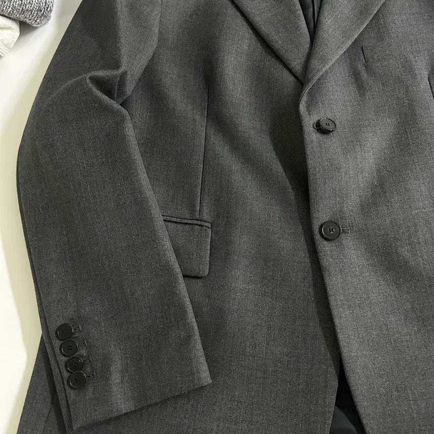 [BUNJANG] InSilence Gray Cropped Blazer S / 인사일런스 그레이 크롭 블레이저 s