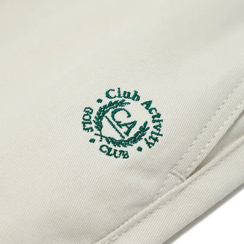 [BUNJANG] Club Activity Golf Logo Twill Pants Ivory / 클럽액티비티 Golf Logo Twill Pants Ivory
