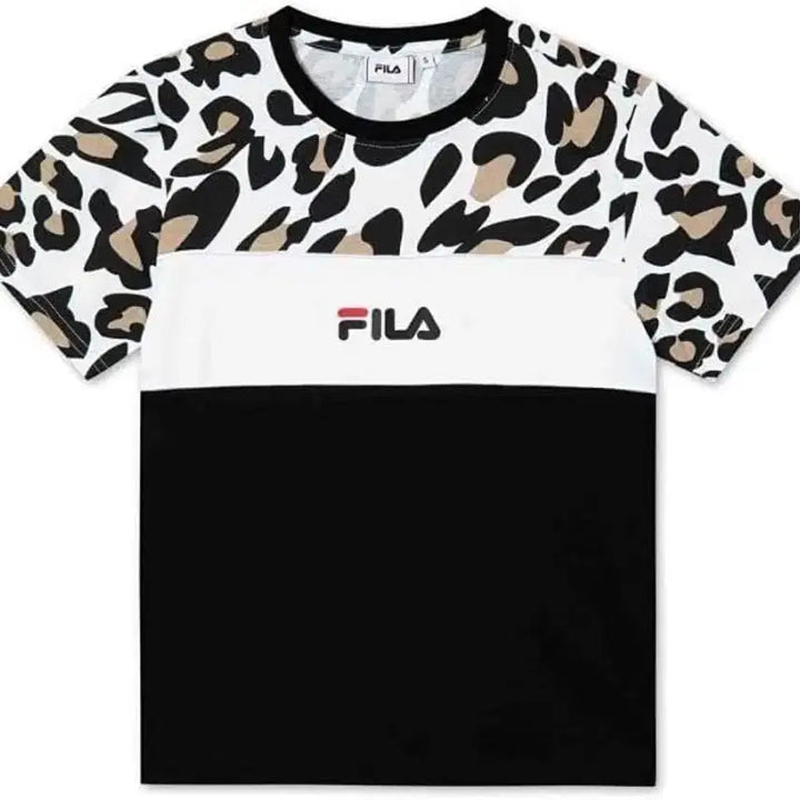 [BUNJANG] Fila Leopard Print T-Shirt Size S / 휠라 티셔츠 호피 S사이즈