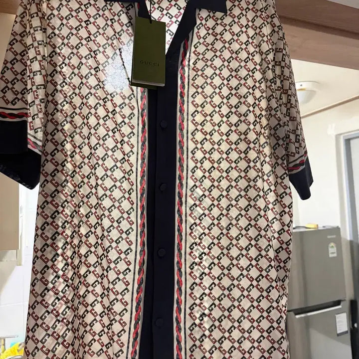 [BUNJANG] Gucci GG Pattern Silk Shirt / 구찌 GG 패턴 셔츠