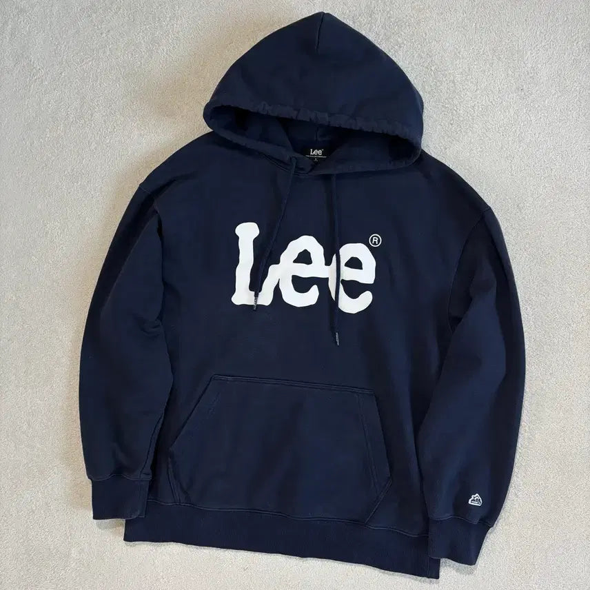 [BUNJANG] Lee Navy Big Logo Hoodie / Lee 리 네이비 빅로고 후드티