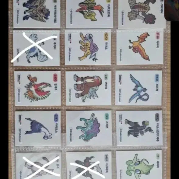 [BUNJANG] Pokemon Stickers 78-Piece Bundle / 포켓몬스터 띠부실 48장