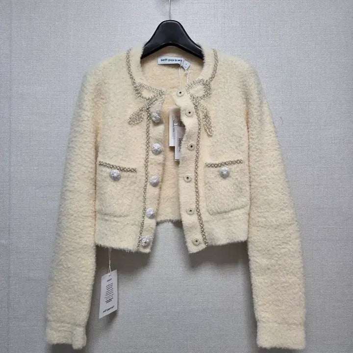 [BUNJANG] Self-Portrait Cropped Knit Cardigan / 새상품 셀프포트레이트 크롭 니트 가디건