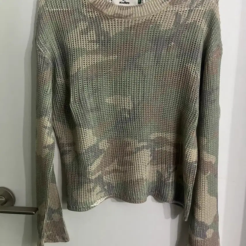 [BUNJANG] Scuffers Mesh Top Long Sleeve T-Shirt Khaki Camo Pattern Size S / Scuffers 메쉬탑
