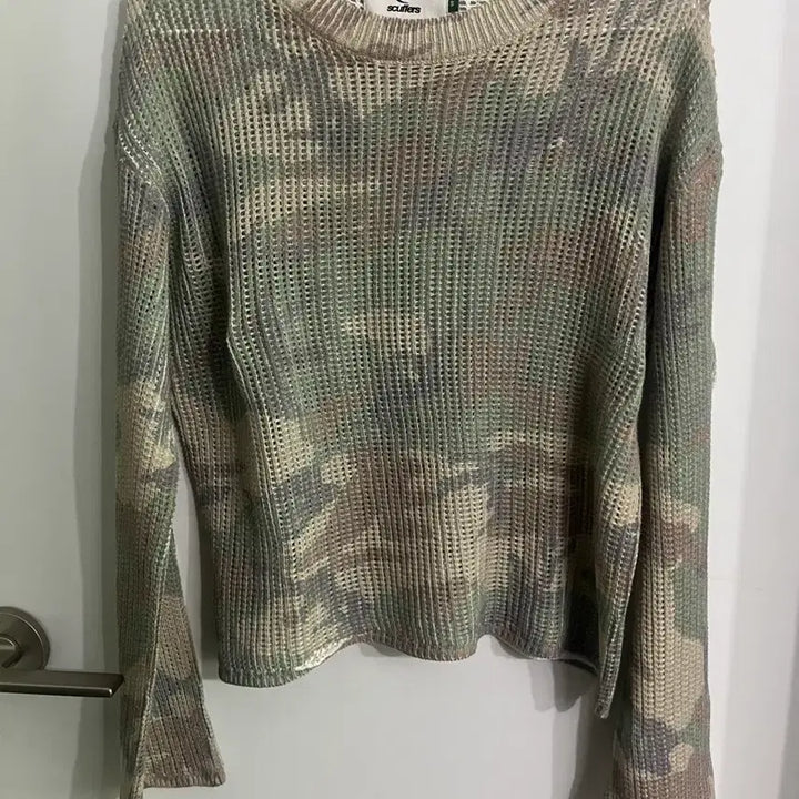 [BUNJANG] Scuffers Mesh Top Long Sleeve T-Shirt Khaki Camo Pattern Size S / Scuffers 메쉬탑
