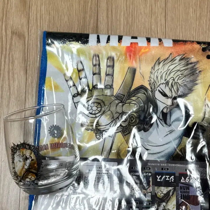 [BUNJANG] One-Punch Man Ichiban Kuji Genos Towel &amp; Cup Bundle Set / 원펀맨 쿠지 제노스 타올 + 컵 세트 일괄