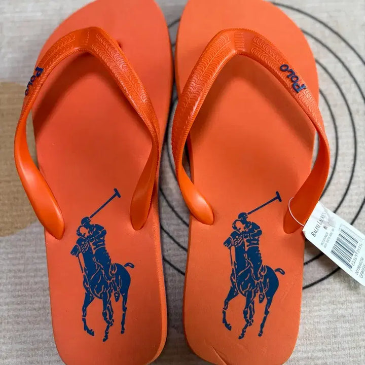 [BUNJANG] Polo Ralph Lauren Orange Slide Sandals / 폴로 랄프로렌 오렌지색 조리