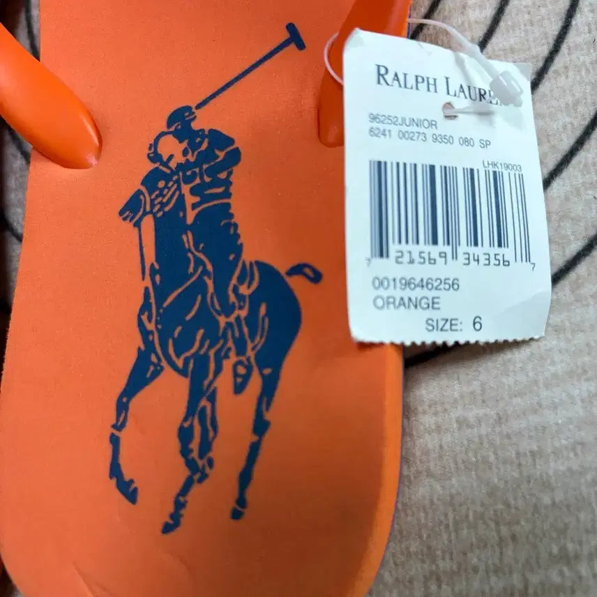 [BUNJANG] Polo Ralph Lauren Orange Slide Sandals / 폴로 랄프로렌 오렌지색 조리