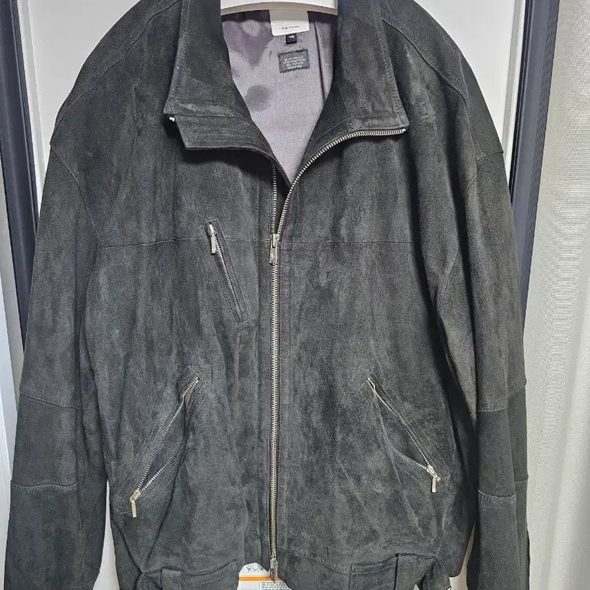 [BUNJANG] Politeru Suede Jacket Deep Charcoal Size 4 / 폴리테루 스웨이드자켓 딥차콜 4사이즈