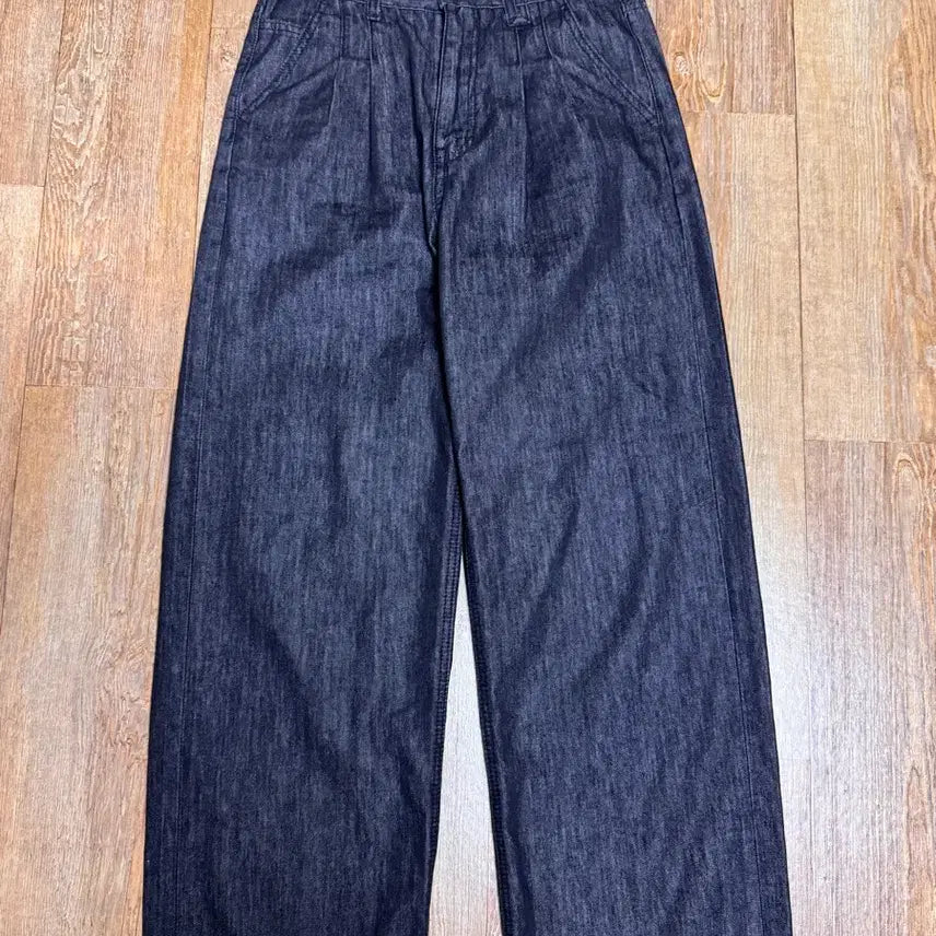 [BUNJANG] Fortnerus Light Two Tuck Wide Jeans - Black Denim / 포트너스 Light Two Tuck Wide Jeans 블랙진 데님 바지
