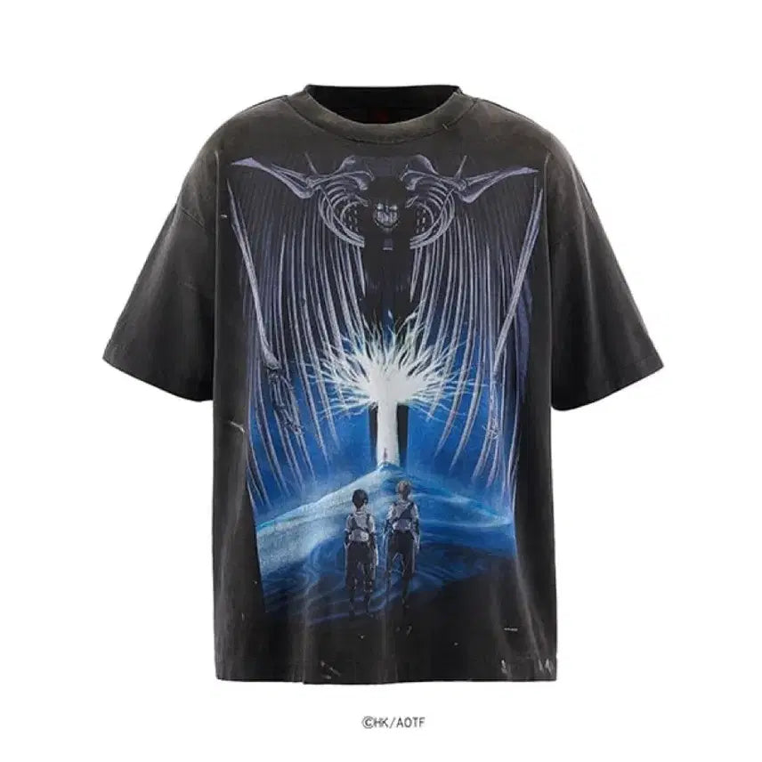 [BUNJANG] Saint Michael x Attack on Titan Short Sleeve T-Shirt / [XL,XXL] 26ss 세인트 미카엘 x 진격의 거인 반팔