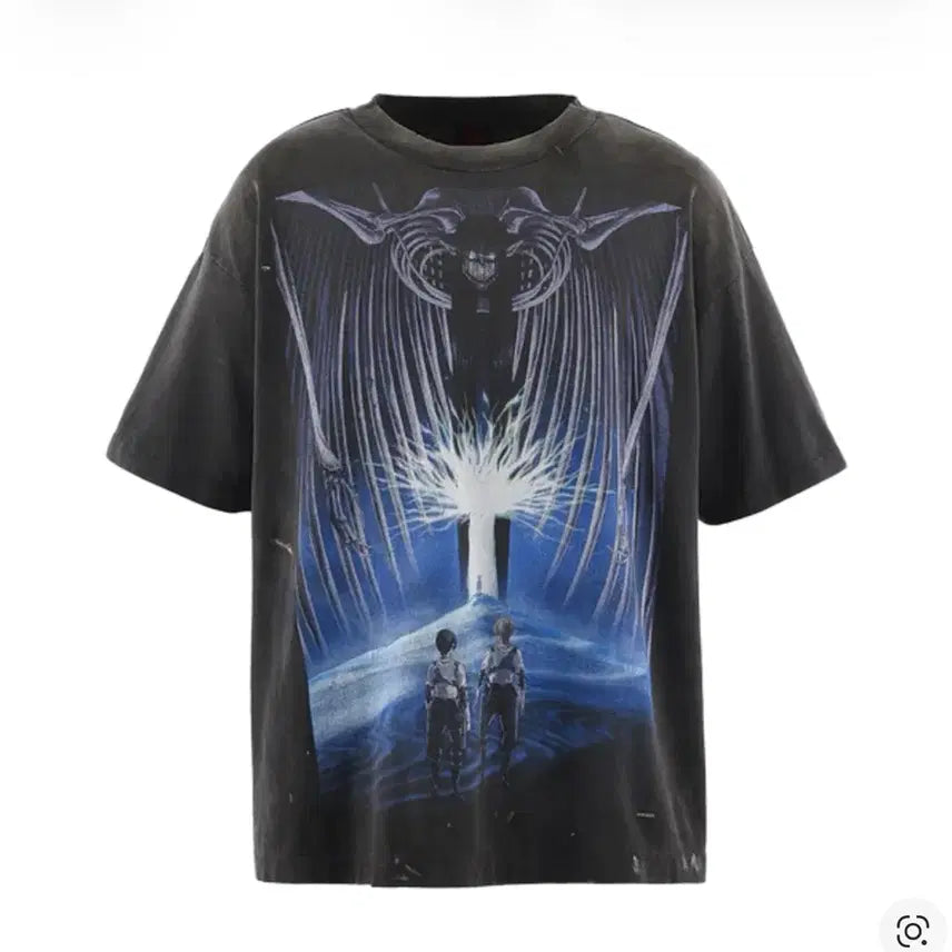 [BUNJANG] Saint Michael x Attack on Titan Short Sleeve T-Shirt / [XL,XXL] 26ss 세인트 미카엘 x 진격의 거인 반팔