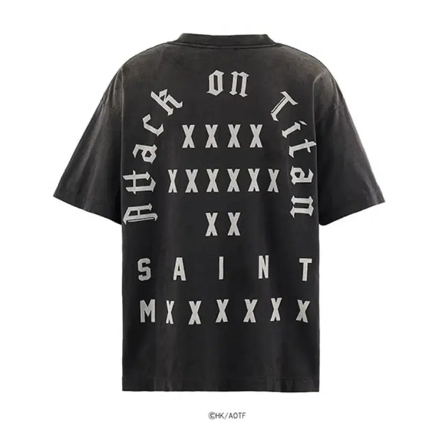 [BUNJANG] Saint Michael x Attack on Titan Short Sleeve T-Shirt / [XL,XXL] 26ss 세인트 미카엘 x 진격의 거인 반팔