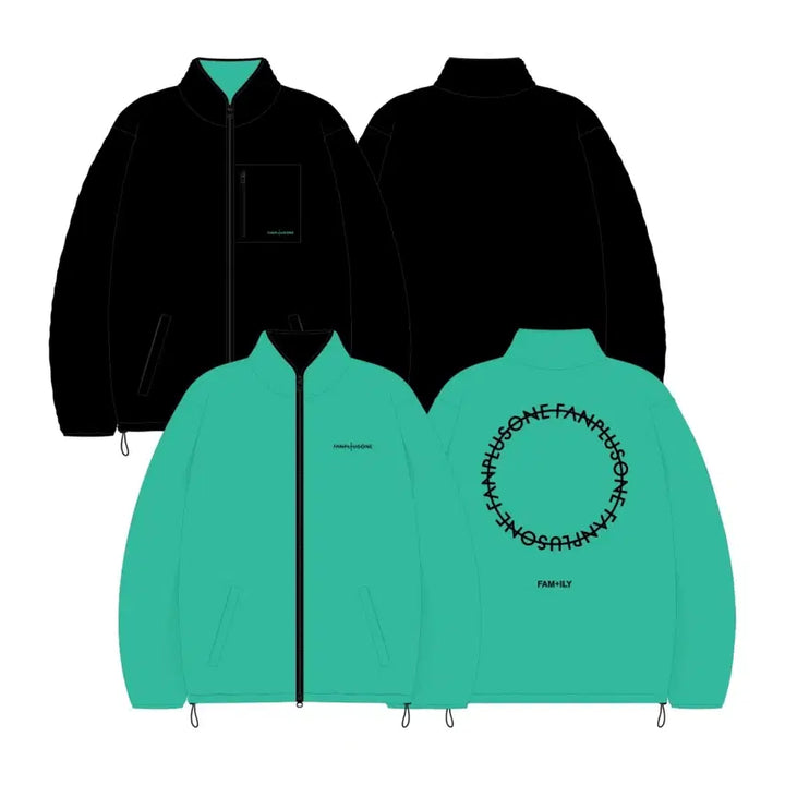 [BUNJANG] G-Dragon Fanmeeting Reversible Jumper Black Mint Jacket (Sealed) / 미개봉새상품 지드래곤 팸미팅 리버시블 점퍼 블랙 민트 자켓 팬플러스원
