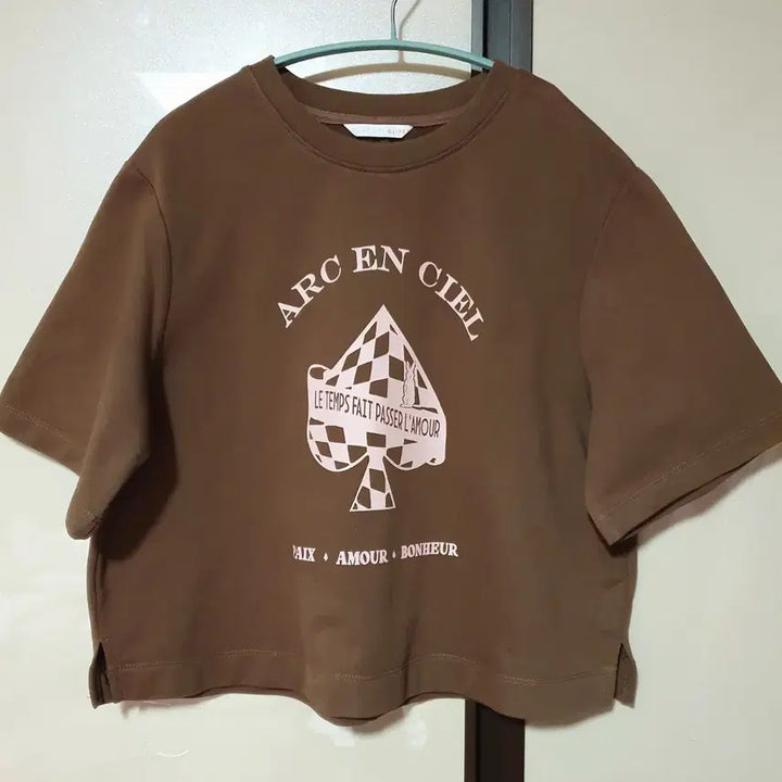 [BUNJANG] Olive des Olive Brown Short Sleeve T-Shirt / 올리브데올리브 브라운 반팔 티셔츠