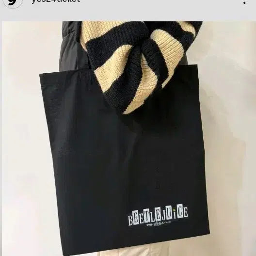 [BUNJANG] Beetlejuice Musical Yes24 Day Limited Eco Bag / 뮤지컬 비틀쥬스 yes24데이 한정 에코백 특전 증정