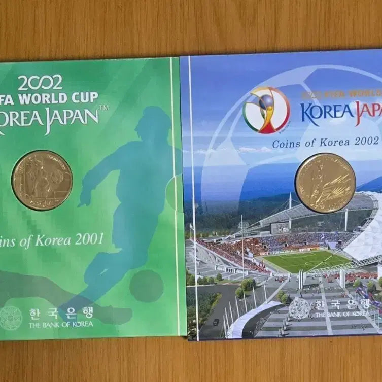 [BUNJANG] 2002 FIFA World Cup Commemorative Coin Set (2 Types) / 2002 한일월드컵 기념주화 1차/2차 2종 세트