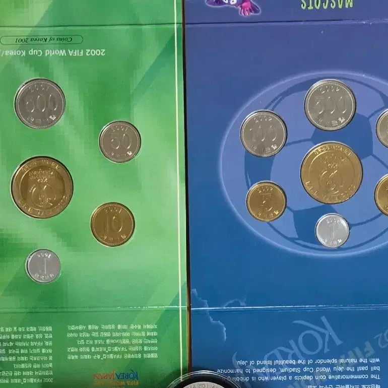[BUNJANG] 2002 FIFA World Cup Commemorative Coin Set (2 Types) / 2002 한일월드컵 기념주화 1차/2차 2종 세트