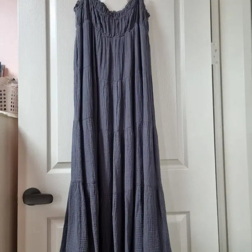 [BUNJANG] Zara Chiffon Cotton Long Dress / 자라 시폰코튼 롱원피스