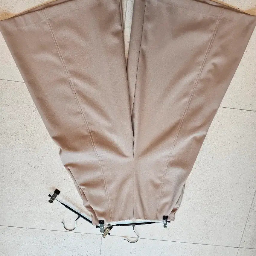 [BUNJANG] Beige &amp; Black Low Gauge Flare Slacks (Set) / 베이지 슬랙스 s,블랙 로우게이지 슬랙스 s