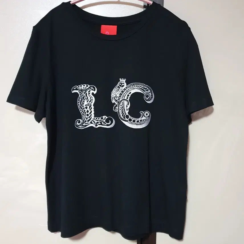 [BUNJANG] Lucky Chouette Black Short Sleeve T-Shirt / 러키슈에뜨 블랙 반팔 티셔츠