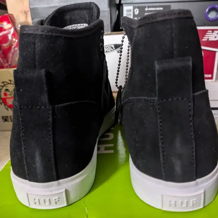[BUNJANG] HUF HUPPER High-Top Sneakers (Black/Gray, Size 265) / 265 허프 허퍼 하이탑 슈즈 블랙 그레이 HUF HUPPER