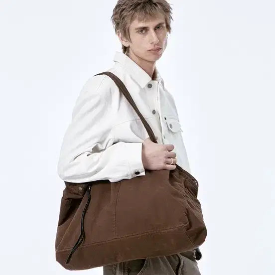 [BUNJANG] ETCE Vintage Maxi Tote Bag Brown / 이티씨이 ETCE 백팩 VINTAGE MAXI TOTE BAG 브라운