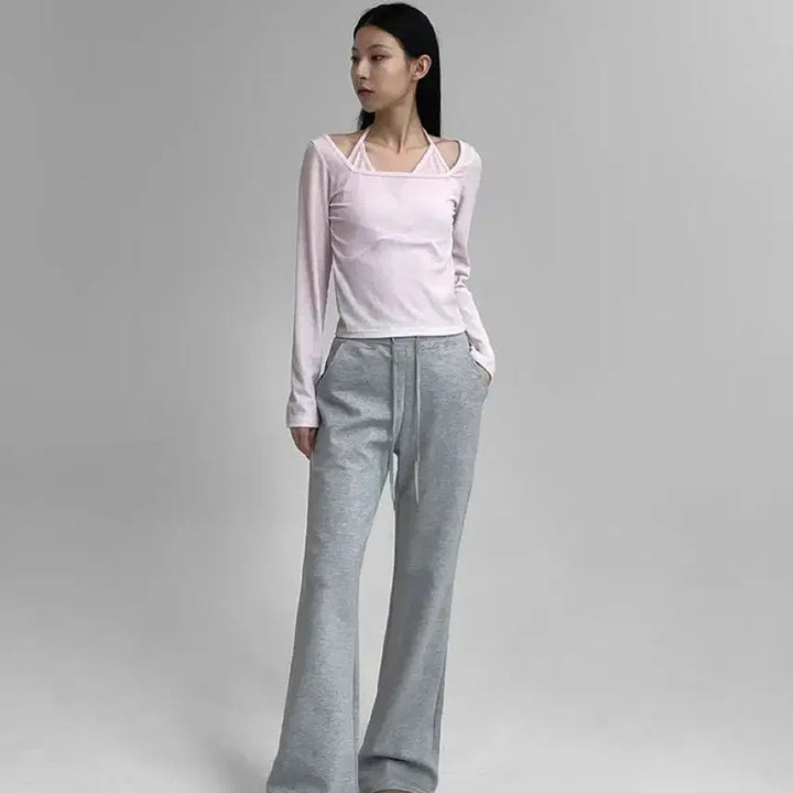 [BUNJANG] Black Up Bient Bootcut Banding Pants Grey / 블랙업 비엔트 부츠컷 밴딩팬츠 그레이
