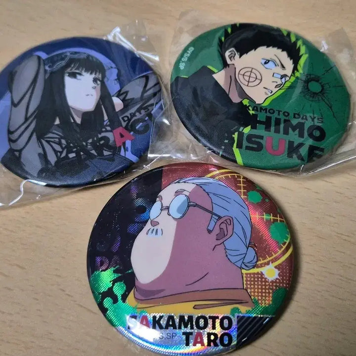 [BUNJANG] Sakamoto Days Osaragi, Taro, Heisuke Character Badge Set / 사카모토 데이즈 오사라기, 타로, 헤이스케 사카데이 뱃지 일괄