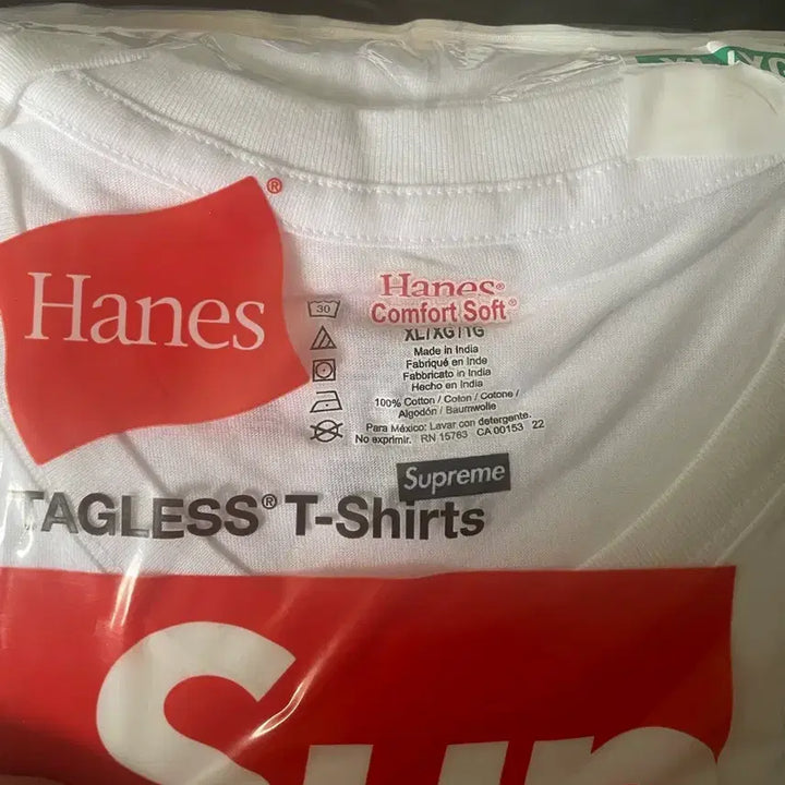 [BUNJANG] Supreme Haynes 3-Pack T-Shirt White XL (Sealed) / [XL] 슈프림 헤인즈 반팔티 3pack 미개봉