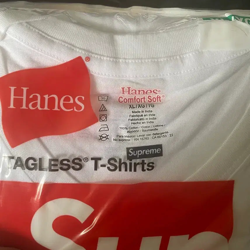 [BUNJANG] Supreme Haynes 3-Pack T-Shirt White XL (Sealed) / [XL] 슈프림 헤인즈 반팔티 3pack 미개봉