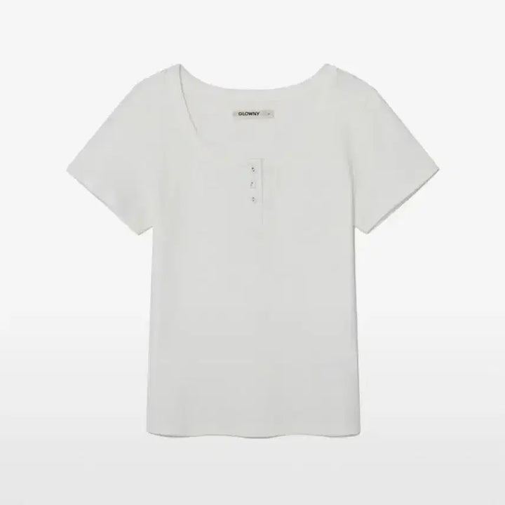 [BUNJANG] GLOWNY Province Eyelet Button Tee - Size S / S)글로니 아일렛 버튼티 PROVINCE EYELET BUTTON TEE