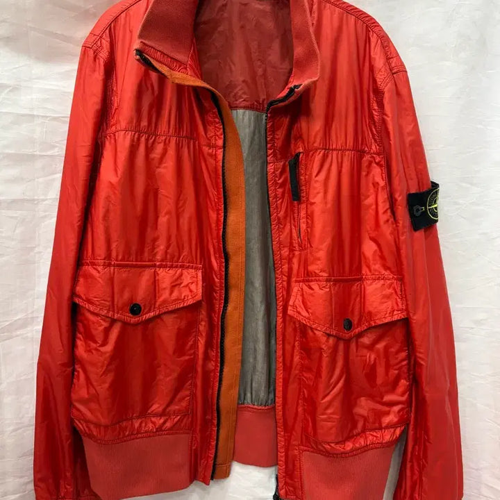 [BUNJANG] Stone Island Orange Windbreaker Jacket M/95 / 스톤아일랜드 오렌지색 바람막이 자켓M/95사이즈(정품)