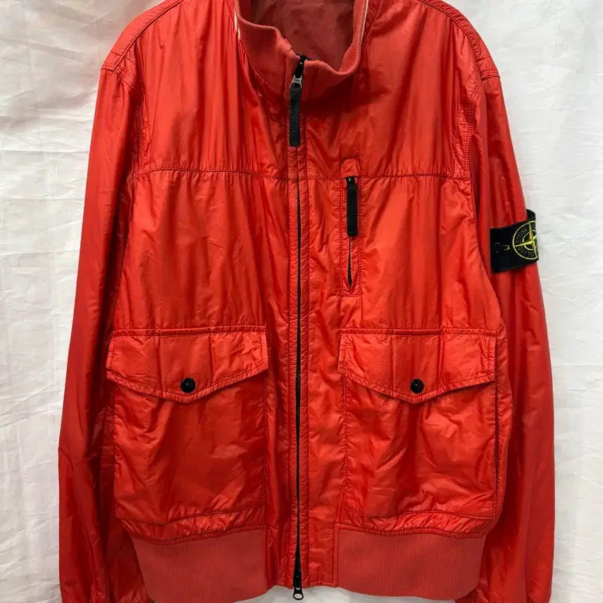 [BUNJANG] Stone Island Orange Windbreaker Jacket M/95 / 스톤아일랜드 오렌지색 바람막이 자켓M/95사이즈(정품)