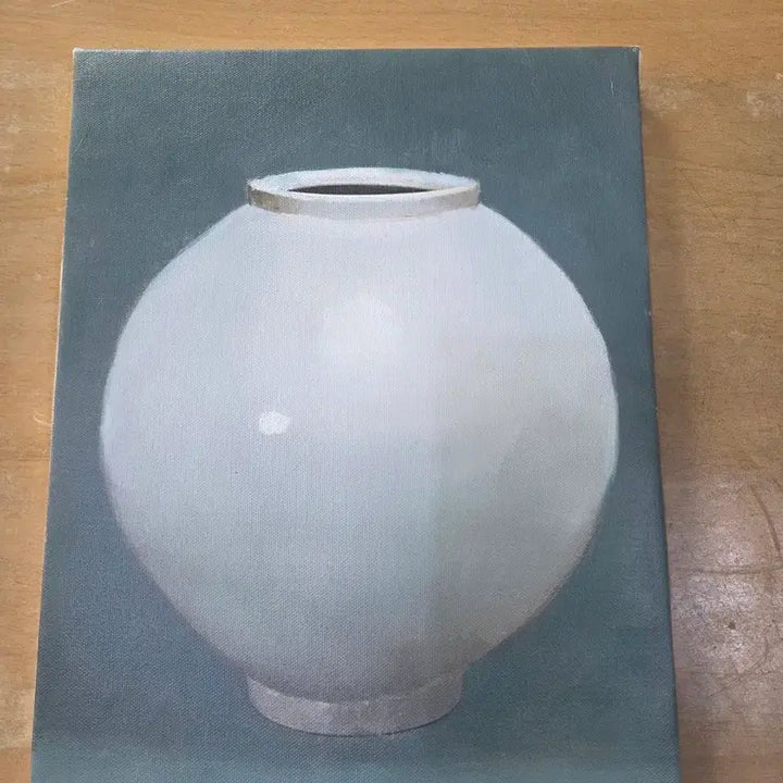 [BUNJANG] Park Kwang-chul "Moon Jar" Oil Painting / 박광철 화가 유화 달항아리 그림