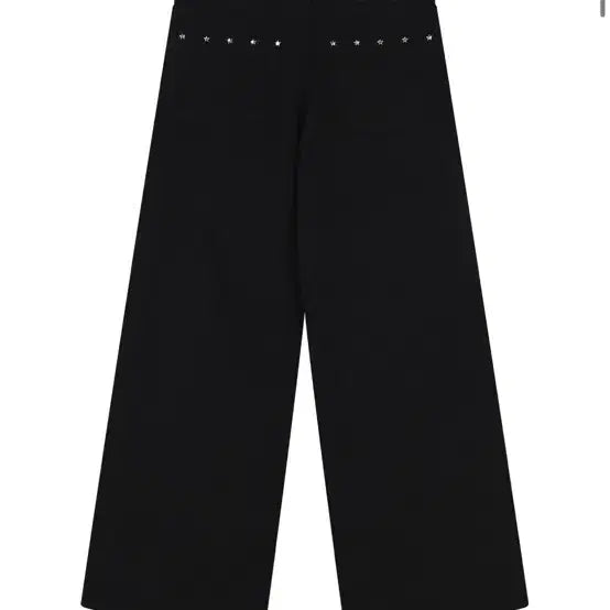 [BUNJANG] Kishining Byul Studded Black Cotton Wide Pants / 새제품/ 키시닝 별 스터드 블랙 코튼 팬츠 데님 와이드팬츠
