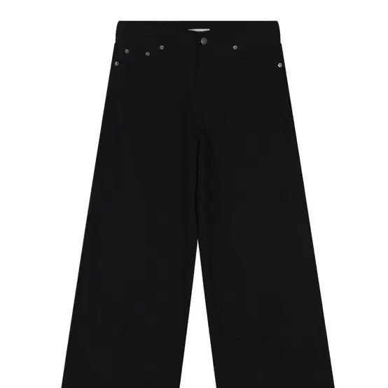 [BUNJANG] Kishining Byul Studded Black Cotton Wide Pants / 새제품/ 키시닝 별 스터드 블랙 코튼 팬츠 데님 와이드팬츠