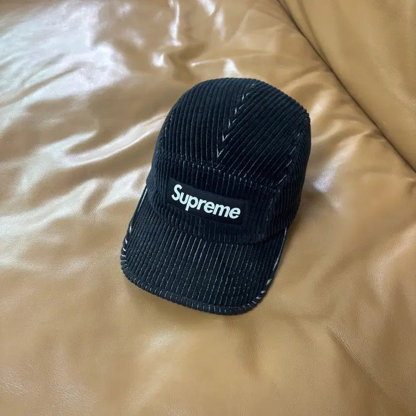[BUNJANG] Supreme 23SS Two-Tone Corduroy Camp Cap Black / 슈프림 캠프캡 모자 박스로고 23ss 투톤 코듀로이 블랙