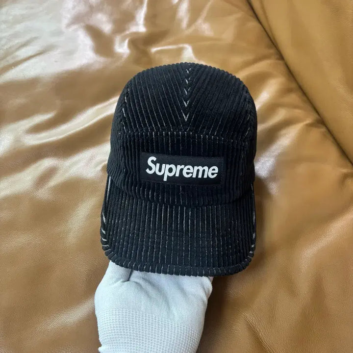 [BUNJANG] Supreme 23SS Two-Tone Corduroy Camp Cap Black / 슈프림 캠프캡 모자 박스로고 23ss 투톤 코듀로이 블랙