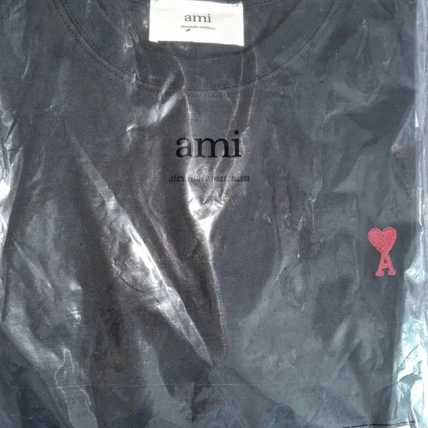 [BUNJANG] AMI Black Recycled Logo T-shirt XL / QR 정품 인증, 아미 블랙 반팔 XL
