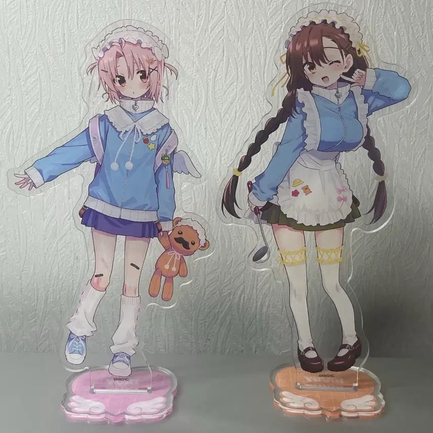 [BUNJANG] Yuki &amp; Yuri Angel Acrylic Stand Bundle Set / 학교생활! 천사 아크릴 스탠드 유키 유리 일괄