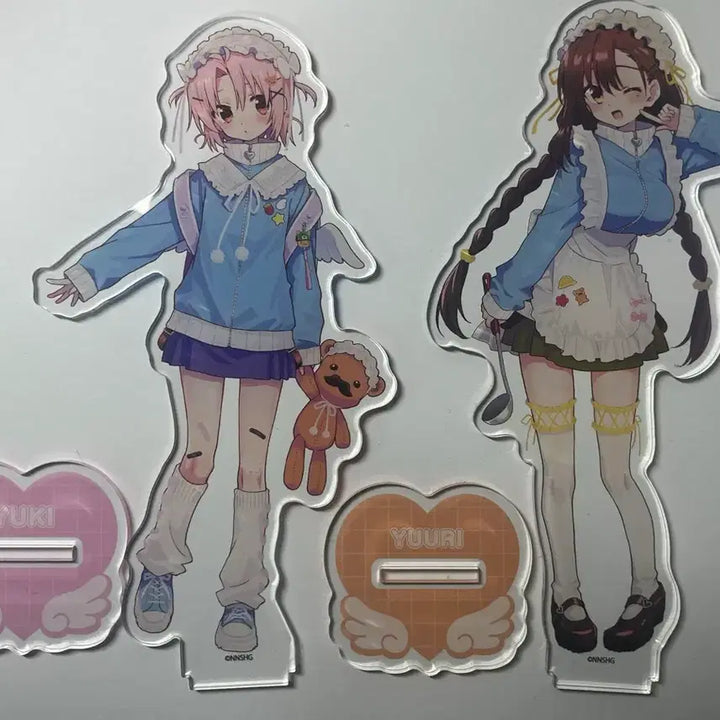 [BUNJANG] Yuki &amp; Yuri Angel Acrylic Stand Bundle Set / 학교생활! 천사 아크릴 스탠드 유키 유리 일괄