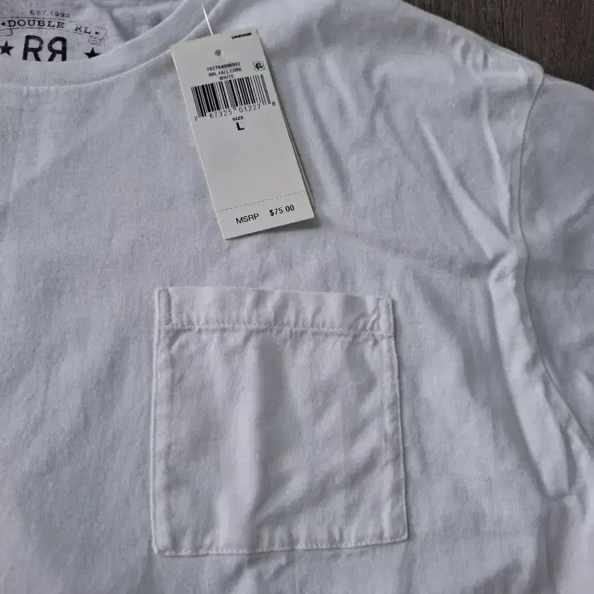[BUNJANG] RRL Double RL White Pocket Short Sleeve T-Shirt L / L RRL 더블알엘 포켓 반팔 티셔츠 화이트