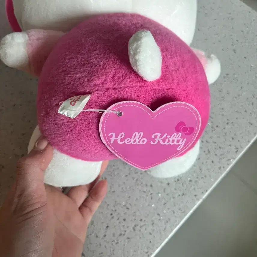 [BUNJANG] Hello Kitty Pink Ribbon Plush M / 헬로키티 핑크리본인형 m 새상품