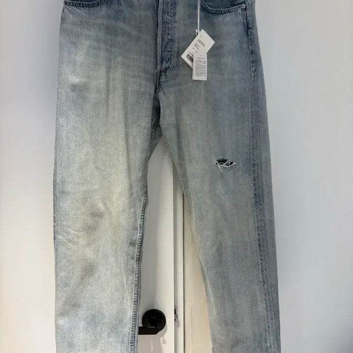 [BUNJANG] Auralee Selvedge Faded Light Denim Wide Pants (Size 32) / 새상품] 오라리 셀비지 페이디드 라이트 데님 와이드 32