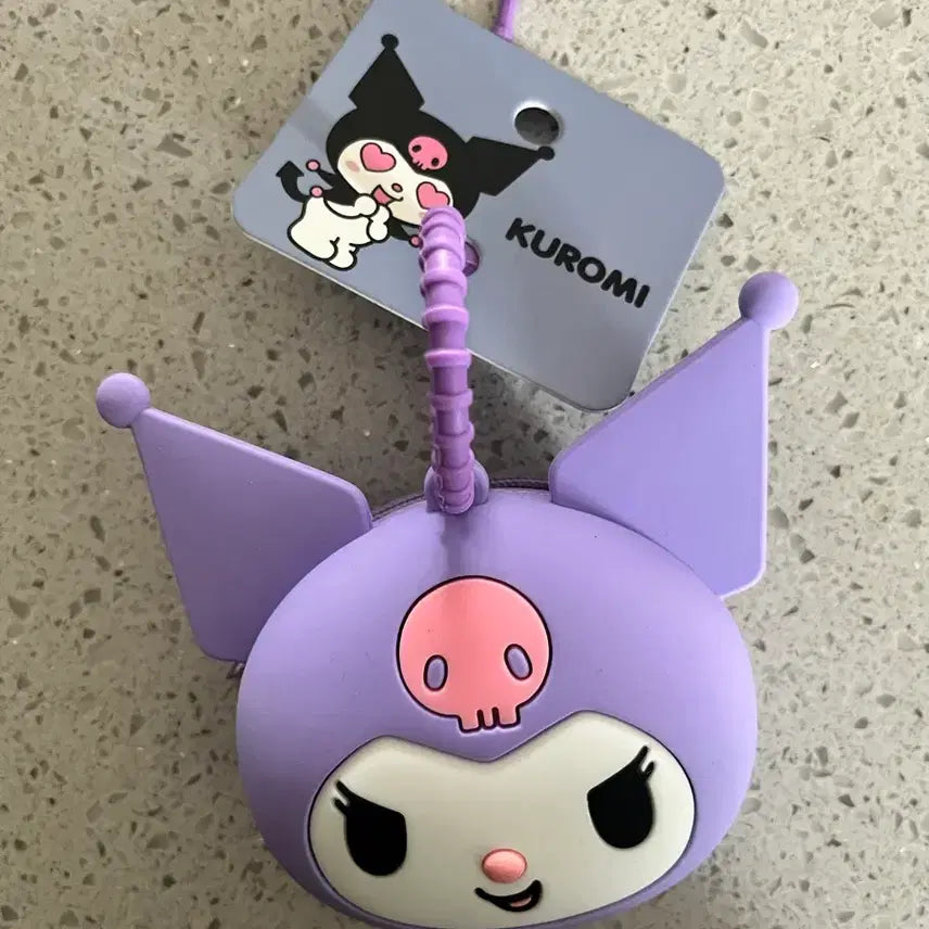 [BUNJANG] Kuromi Face Keychain Purple / 쿠로미 페이스 키링 퍼플 새제품