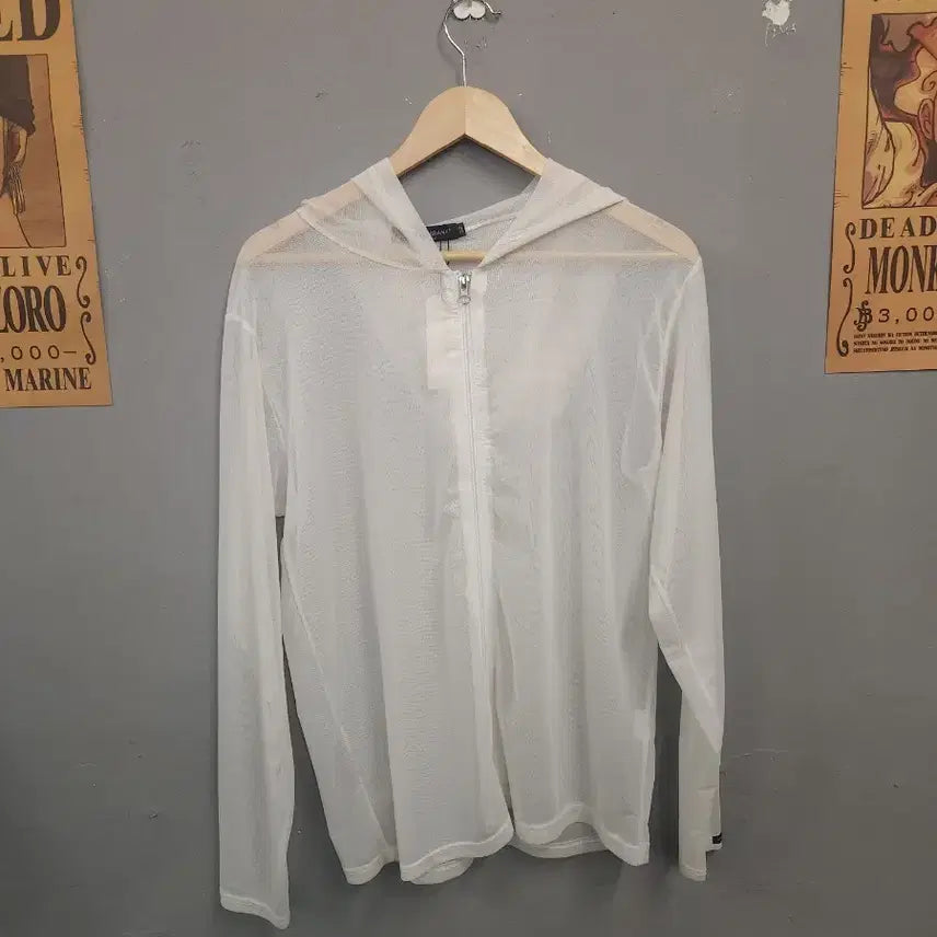 [BUNJANG] Dolce &amp; Gabbana White See-Through Hooded Zip-Up Long Sleeve / 돌체엔가바나 화이트 시스루 후드 집업 긴팔