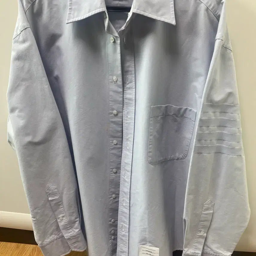 [BUNJANG] Thom Browne 4-Bar Shirt Blue L-XL / Thom Browne 4선 셔츠 블루 L-XL