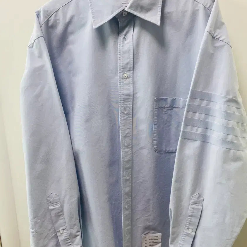 [BUNJANG] Thom Browne 4-Bar Shirt Blue L-XL / Thom Browne 4선 셔츠 블루 L-XL